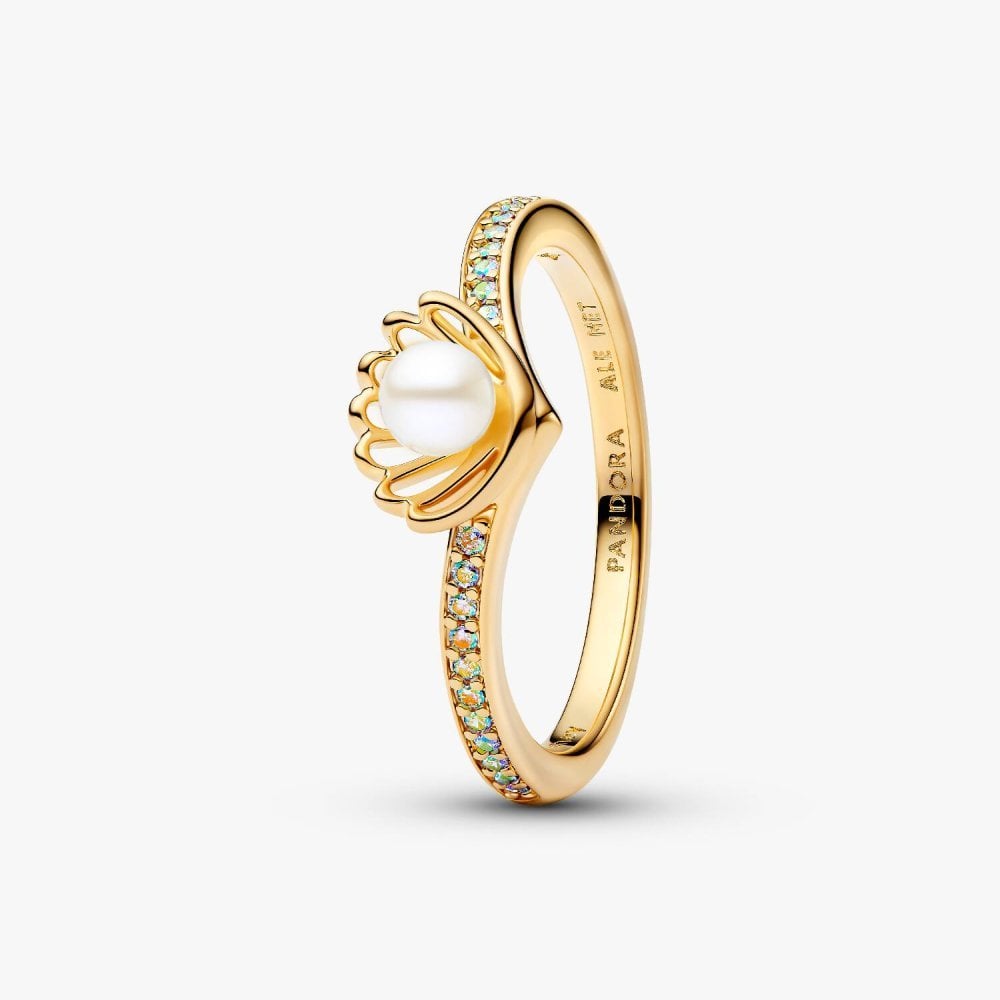 Principesse Disney, Ariel, Anello con Perla d'Acqua Dolce Coltivata