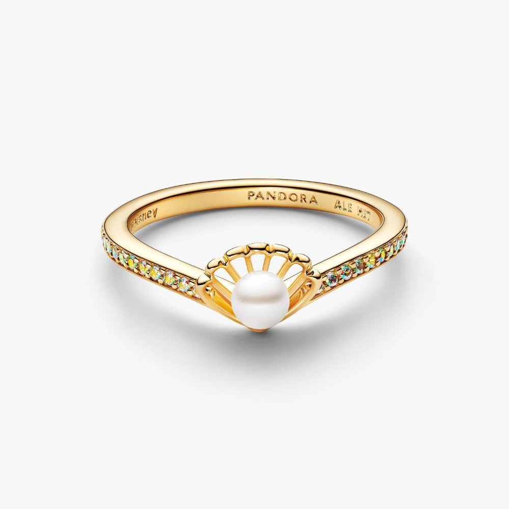 Principesse Disney, Ariel, Anello con Perla d'Acqua Dolce Coltivata