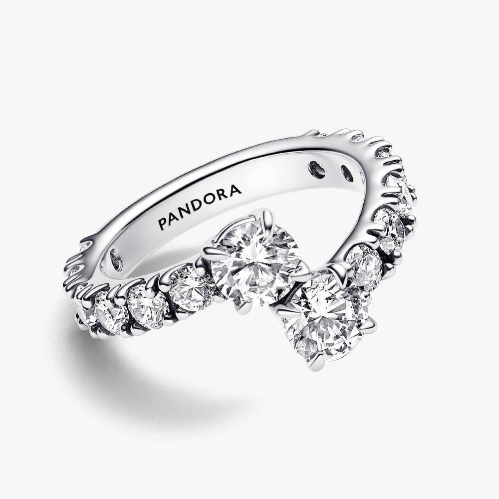 Anello Fascia Scintillante Intrecciata