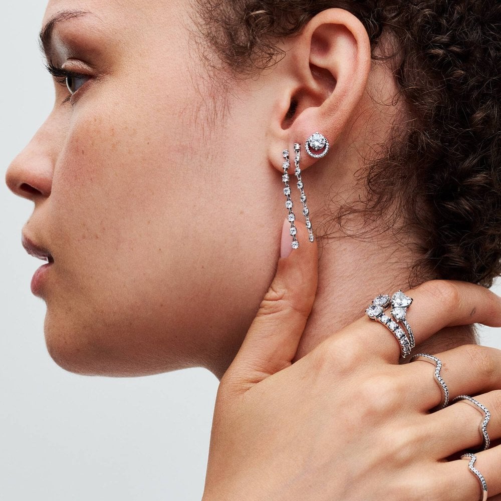 Anello Fascia Scintillante Intrecciata