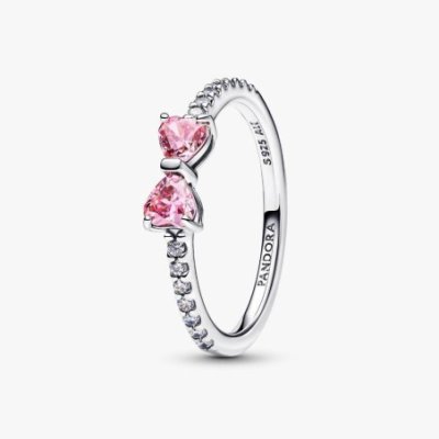 Anello Fiocco Luminoso Rosa