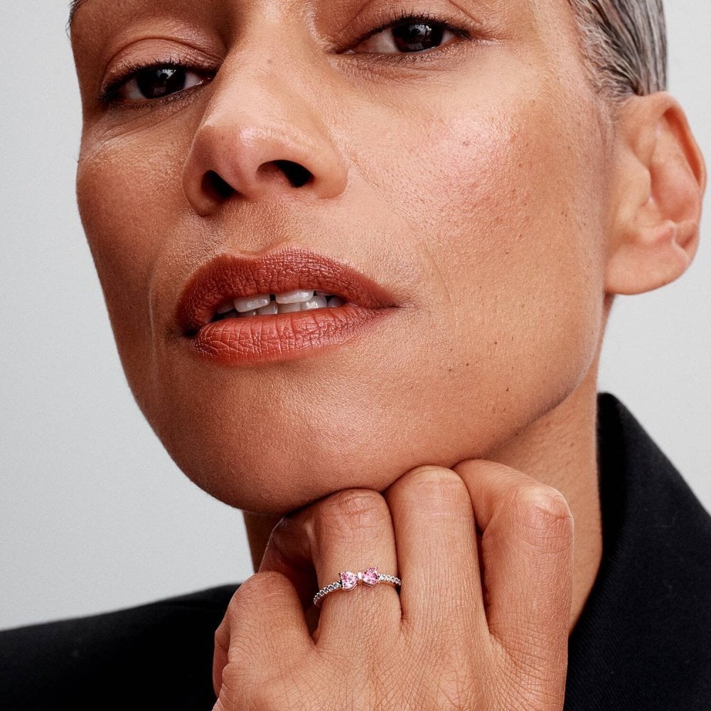 Anello Fiocco Luminoso Rosa