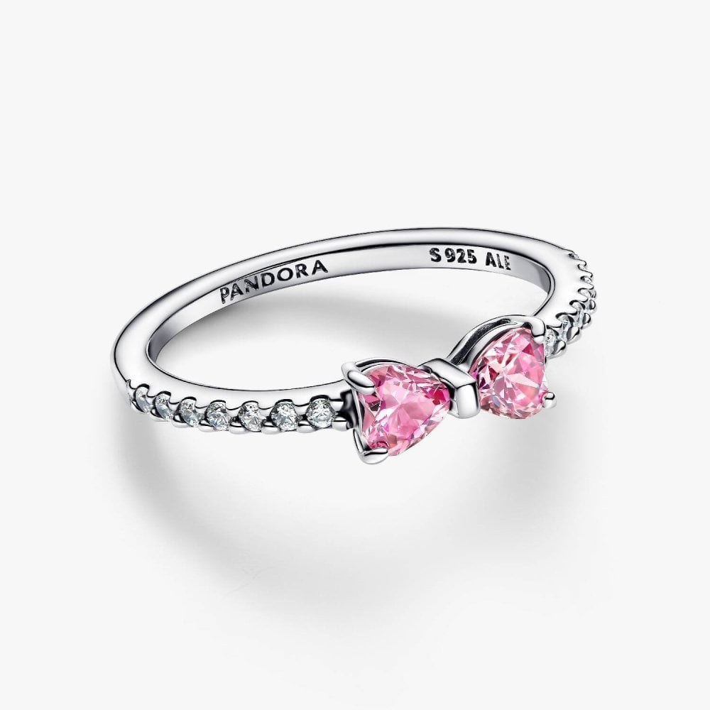 Anello Fiocco Luminoso Rosa