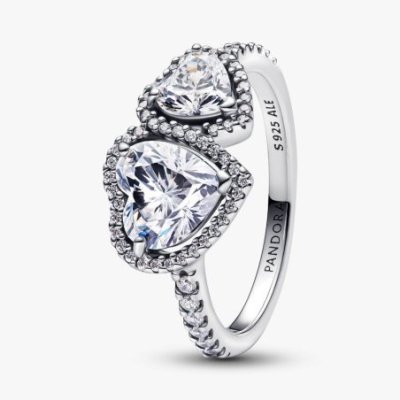 Anello Doppi Cuori Luminosi