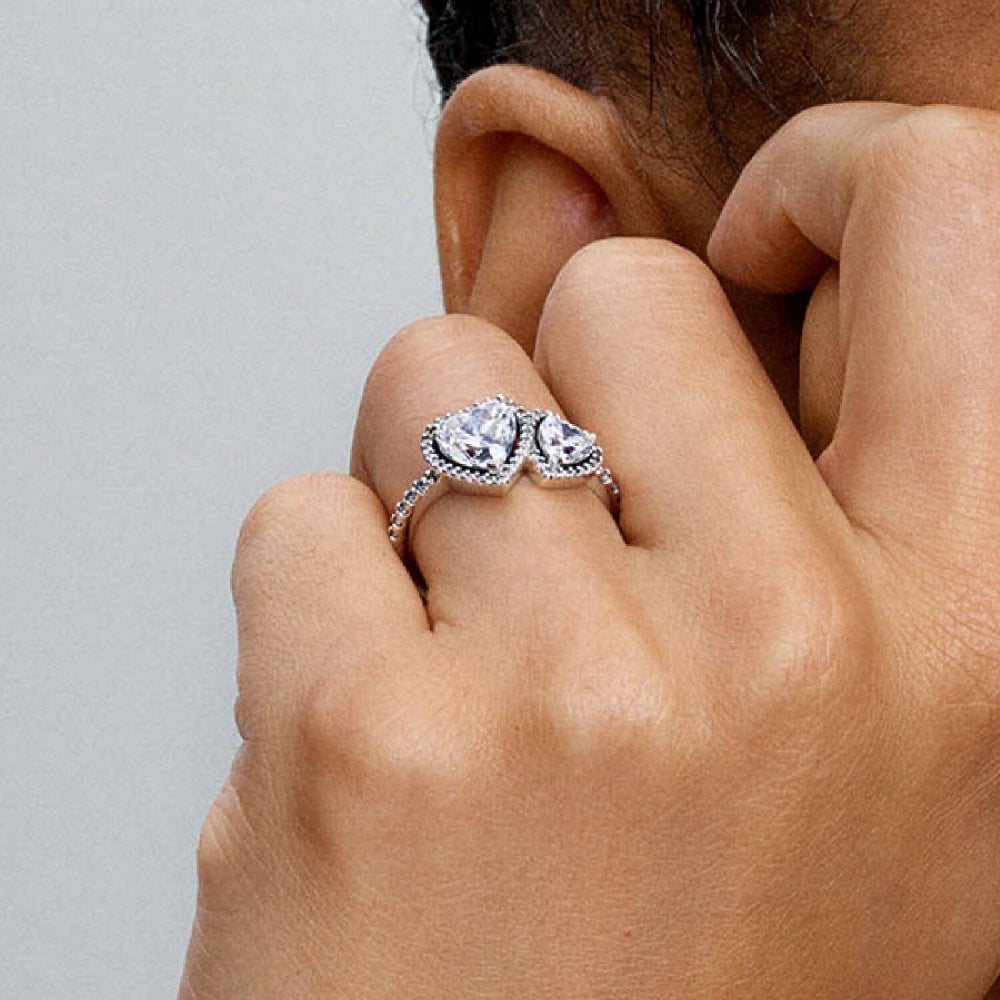 Anello Doppi Cuori Luminosi