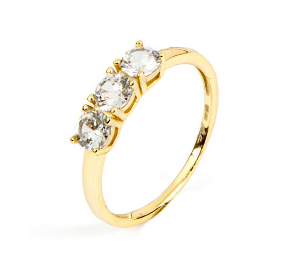 4Us Cesare Paciotti - Anello Trilogy - Argento - Zirconi