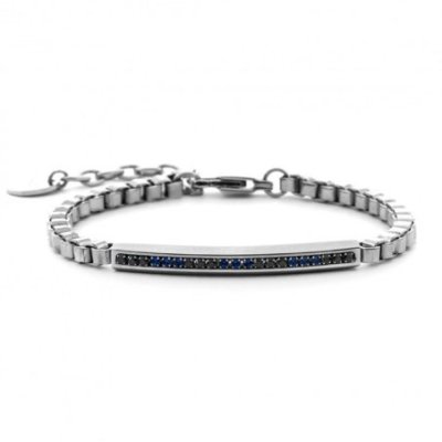 4Us Cesare Paciotti - Bracciale Uomo - Acciaio - Zirconi