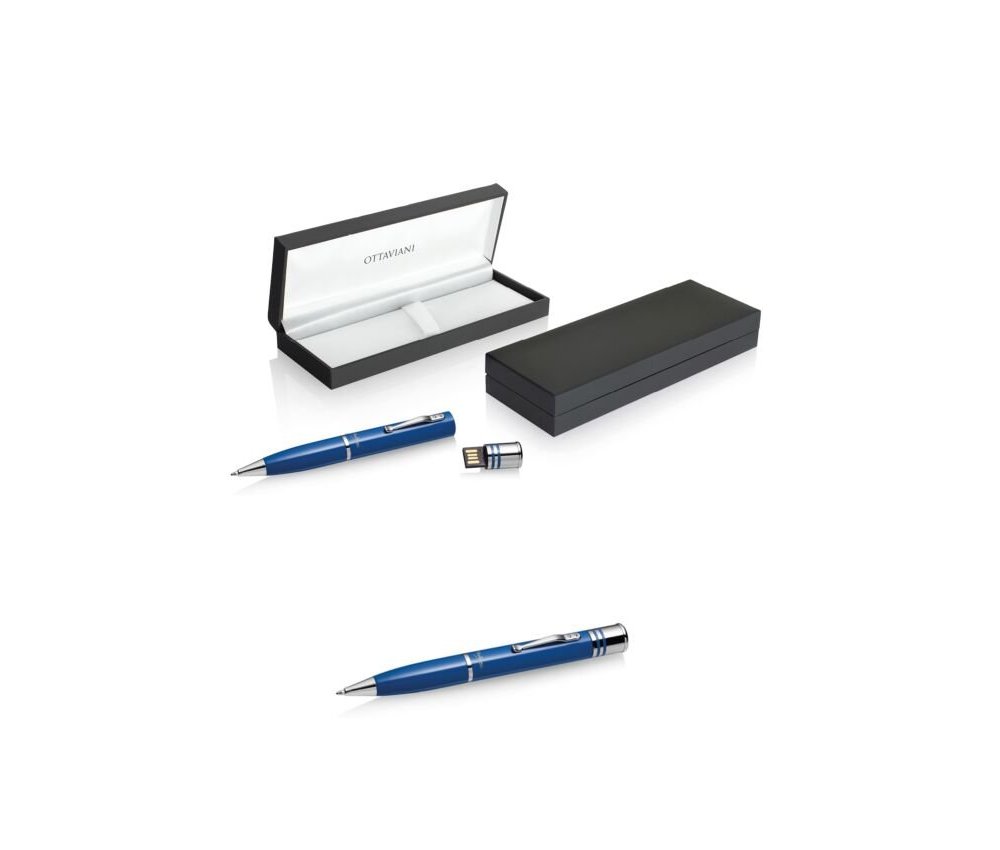 Ottaviani - Penna Biro Blu - Chiavetta Usb 16Gb