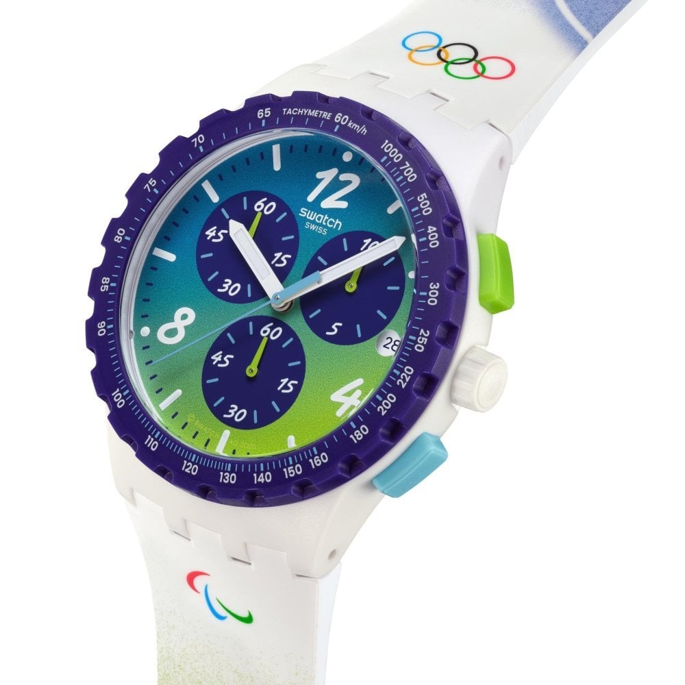 Swatch - Snowy Slopes - Quadrante Viola - Silicone