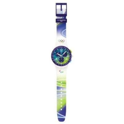 Swatch - Snowy Slopes - Quadrante Viola - Silicone