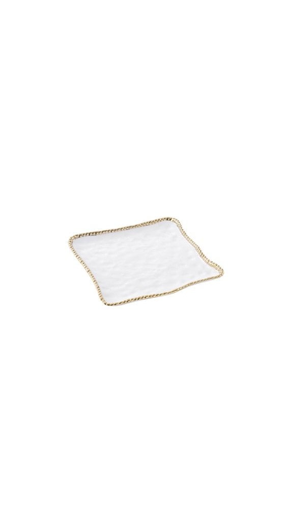 Golden Salerno Square Serving Platter - Onlylux