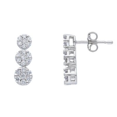 Songa Antonio - Orecchini Lobo - Oro Bianco - Diamanti