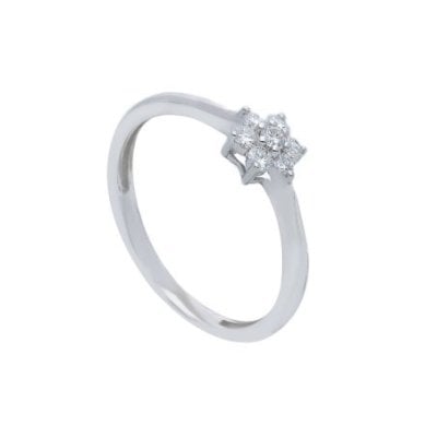 Songa Antonio - Anello Elemento - Oro Bianco - Diamanti