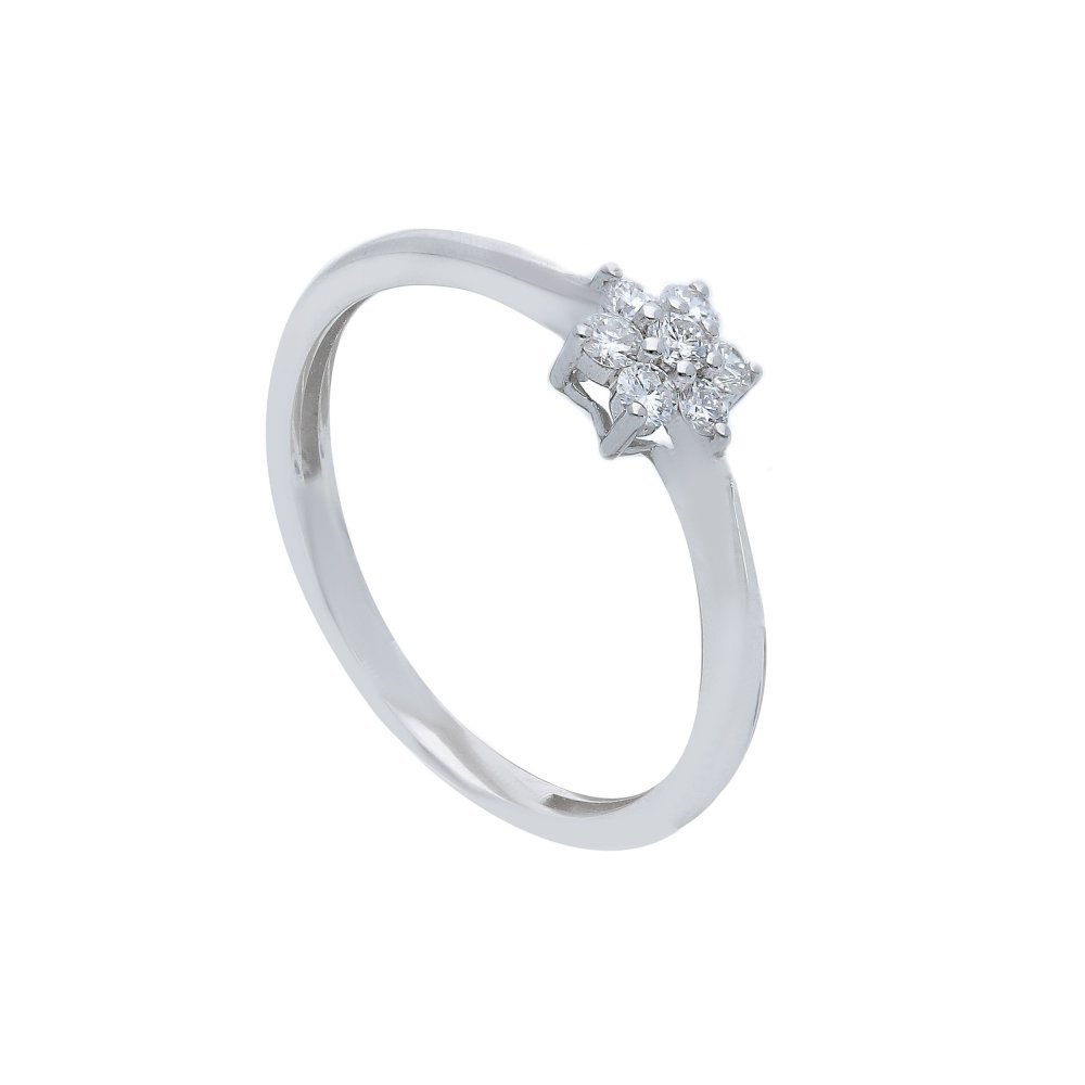 Songa Antonio - Anello Elemento - Oro Bianco - Diamanti