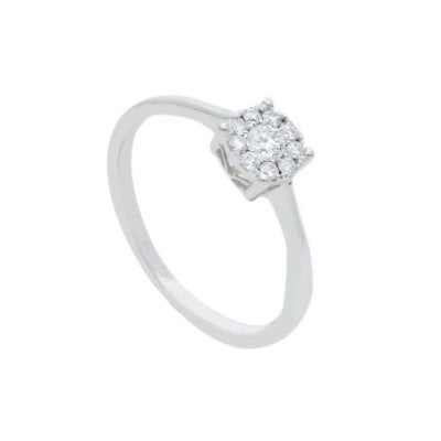 Songa Antonio - Anello Pietra Singola - Oro Bianco