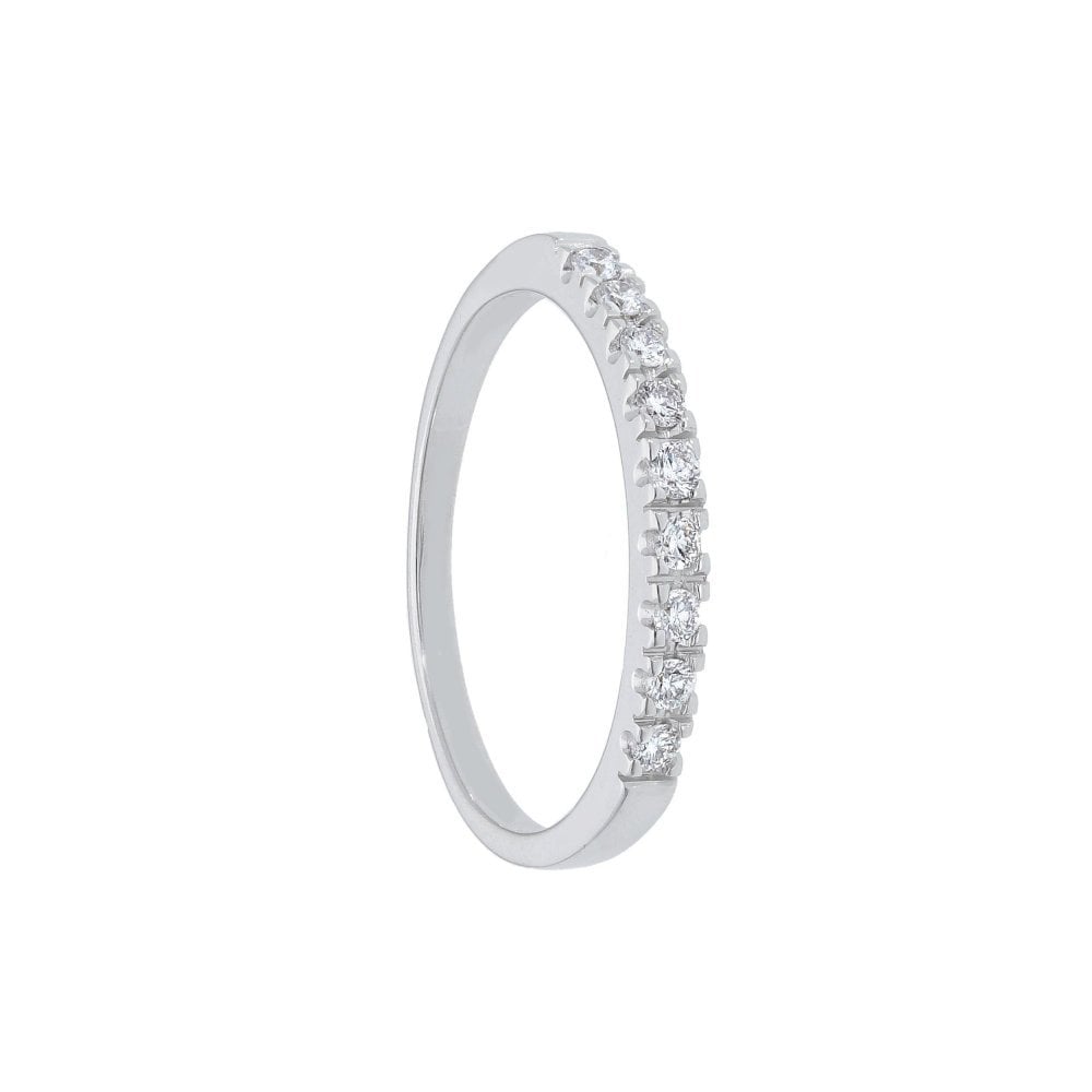 Songa Antonio - Anello Fedina - Oro Bianco - Diamanti