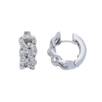 Songa Antonio - Orecchini Cerchio - Oro Bianco - Diamanti