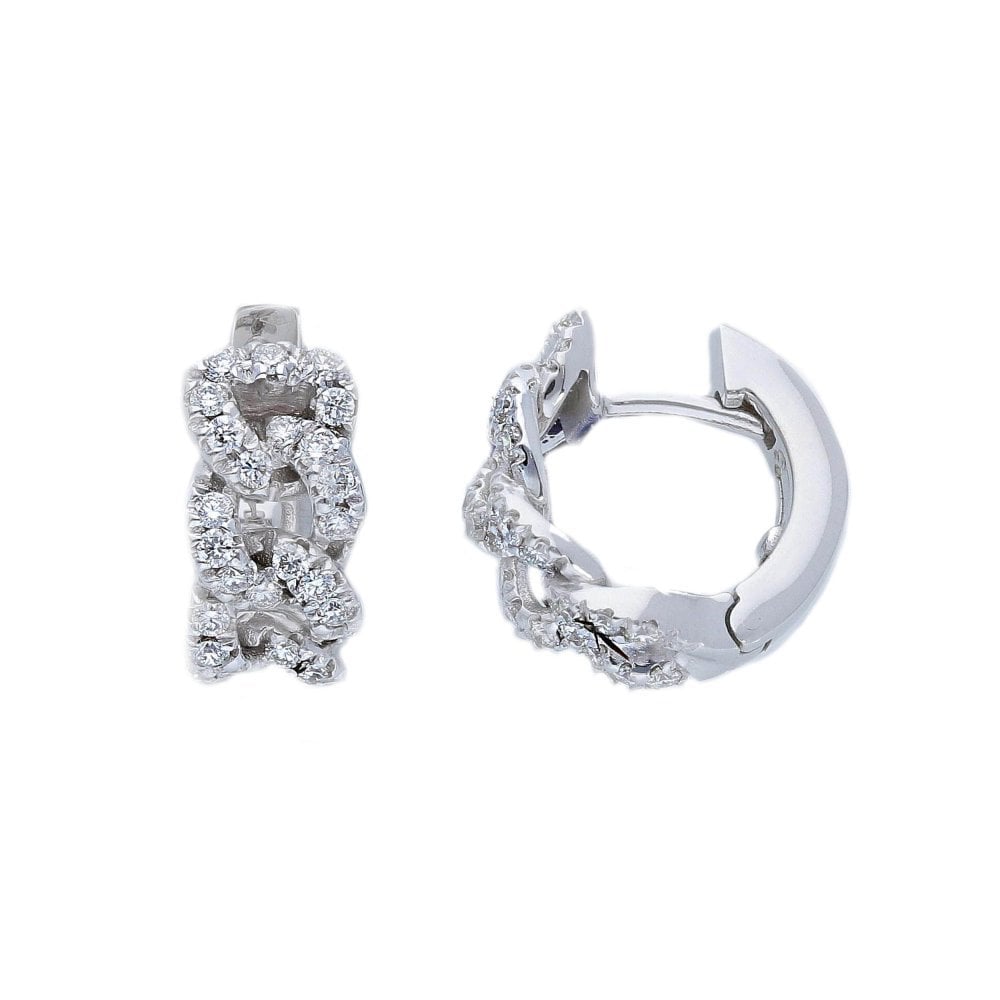 Songa Antonio - Orecchini Cerchio - Oro Bianco - Diamanti