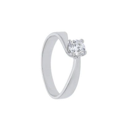 Songa Antonio - Anello Solitario - Oro Bianco - Diamante