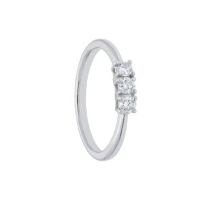 Songa Antonio - Anello Trilogy - Oro Bianco - 18 Ct