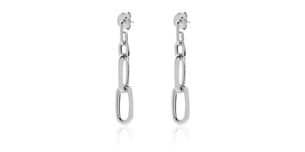 Unoaerre - Orecchini Catena - Bronzo - Argento