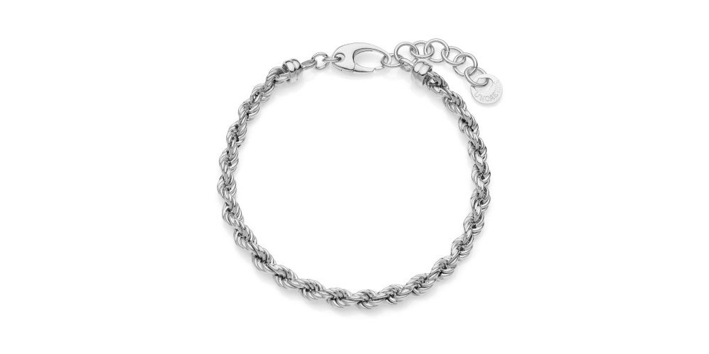 Bracciale Catena Corda In Argento - Unoaerre