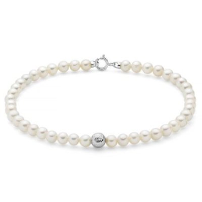 Miluna - Bracciale Donna Perle - Oro Bianco