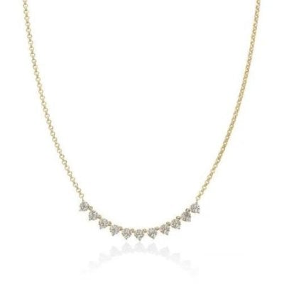 Miluna - Collana Unica Neve - Argento Pvd Oro