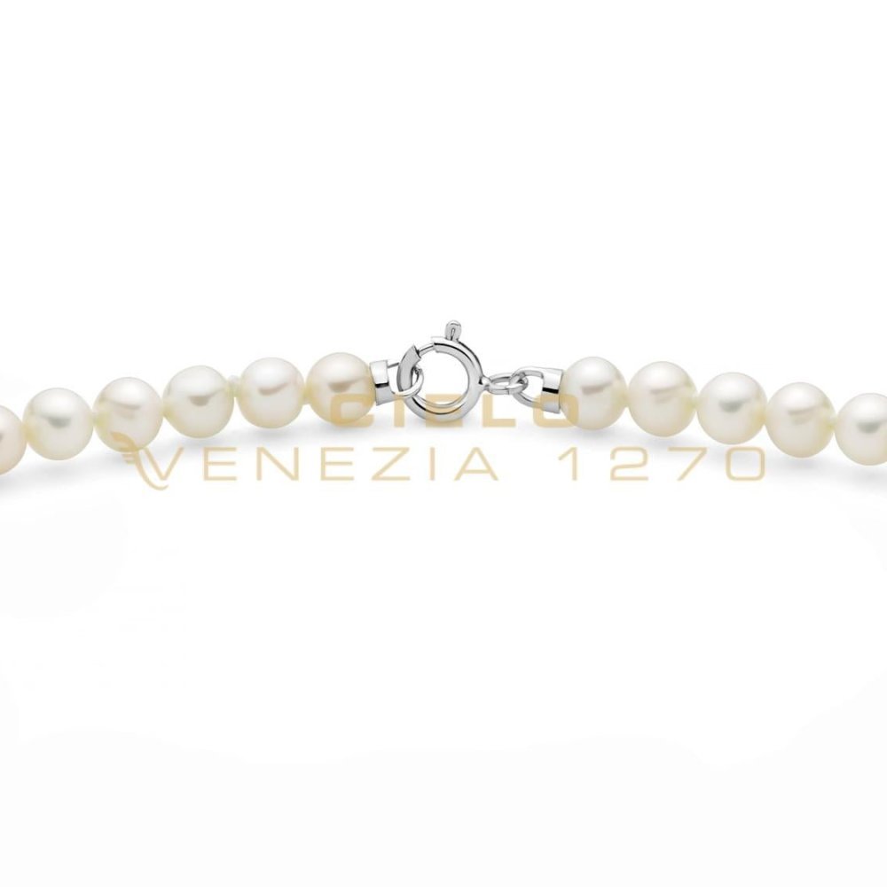 Miluna - Collana Pcl6773 - Perle - Oro Bianco