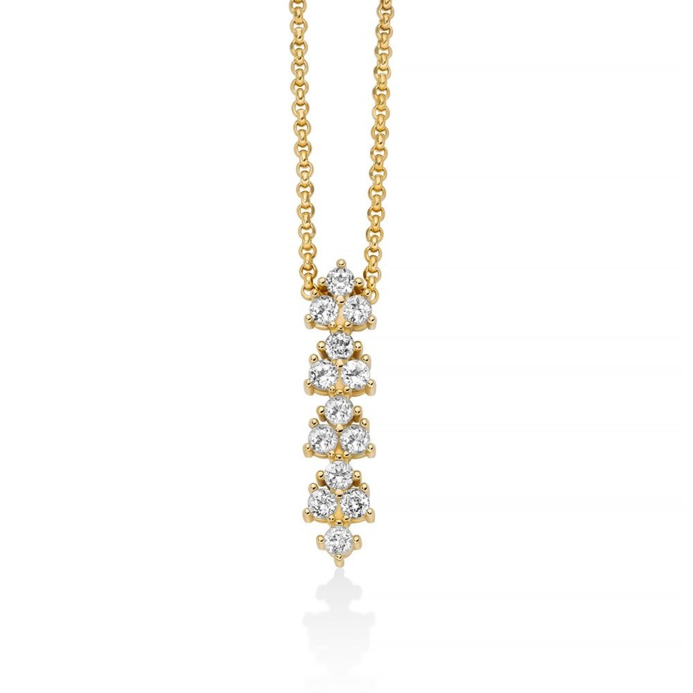 Miluna - Collana Cld4945G - Argento Dorato - Topazio