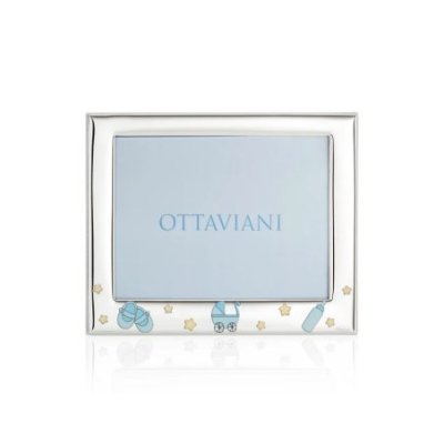 Ottaviani - Portafoto Nascita - Argento - Azzurro