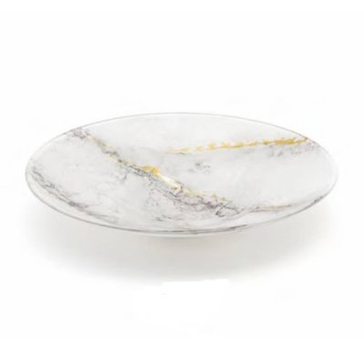 Sequenze - Centrotavola Vetro - Marmo - 35Cm