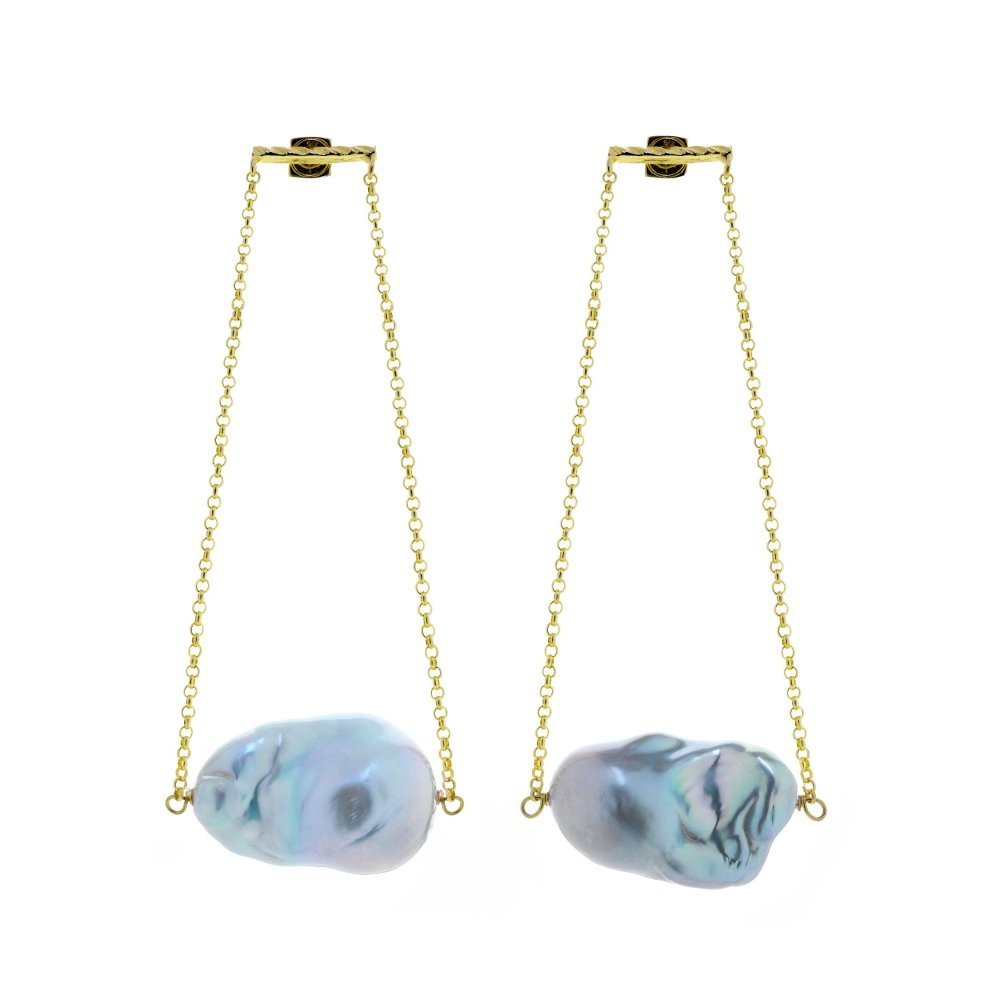 Lucedeimieiocchi - Orecchini Lola Bold - Argento - Perle