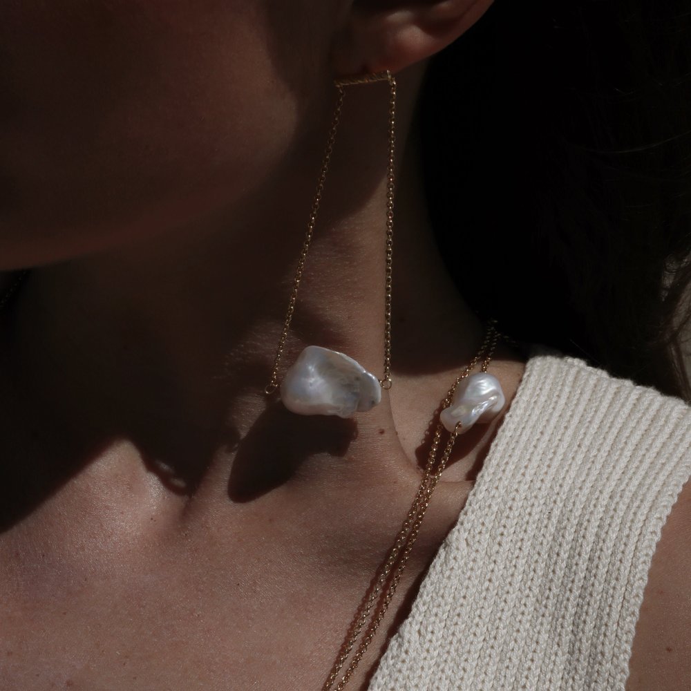 Lucedeimieiocchi - Orecchini Lola Bold - Argento - Perle