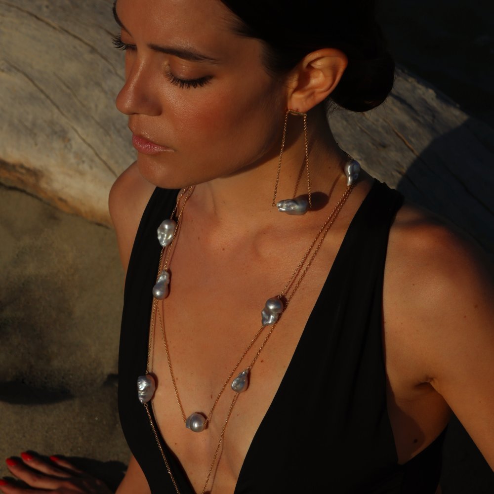 Lucedeimieiocchi - Orecchini Lola Bold - Argento - Perle