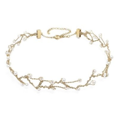 Lucedeimieiocchi - Choker Lulu’ Intrecci - Perle Bianche