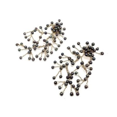 Lucedeimieiocchi - Orecchini Lulu’ - Perle Nere - Argento