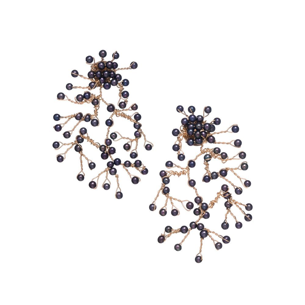 Lucedeimieiocchi - Orecchini Lulu’ - Perle Nere - Argento