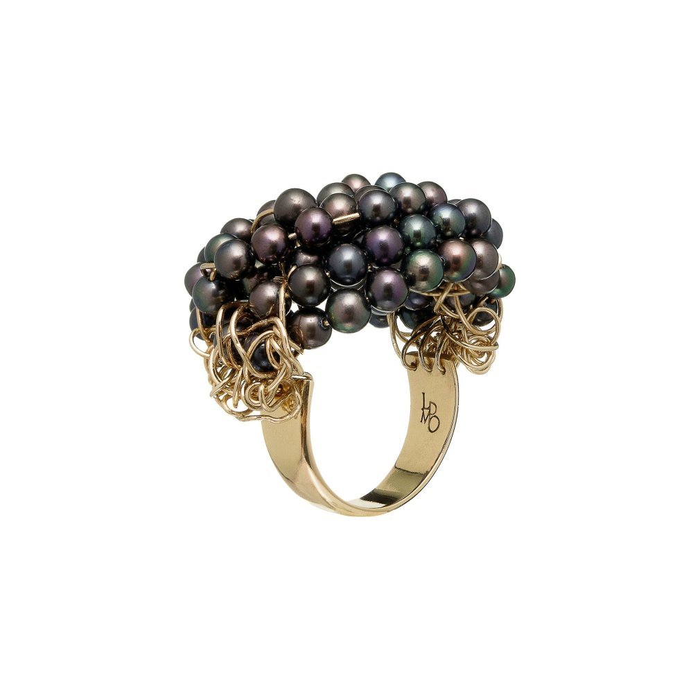 Lucedeimieiocchi - Anello Lulu’ - Perle Nere - Argento