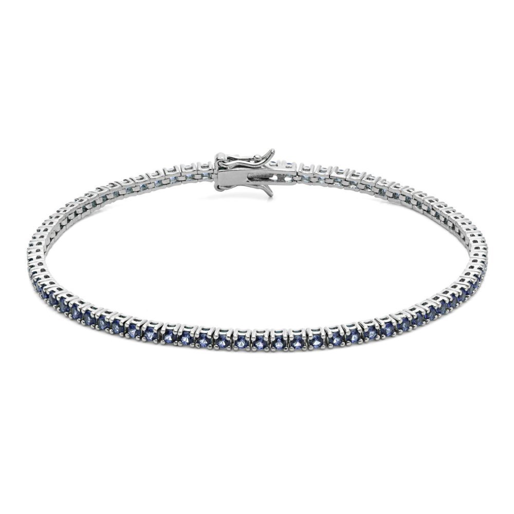 Comete Gioielli - Bracciale Tennis - Argento 925‰ - Zirconi Blu