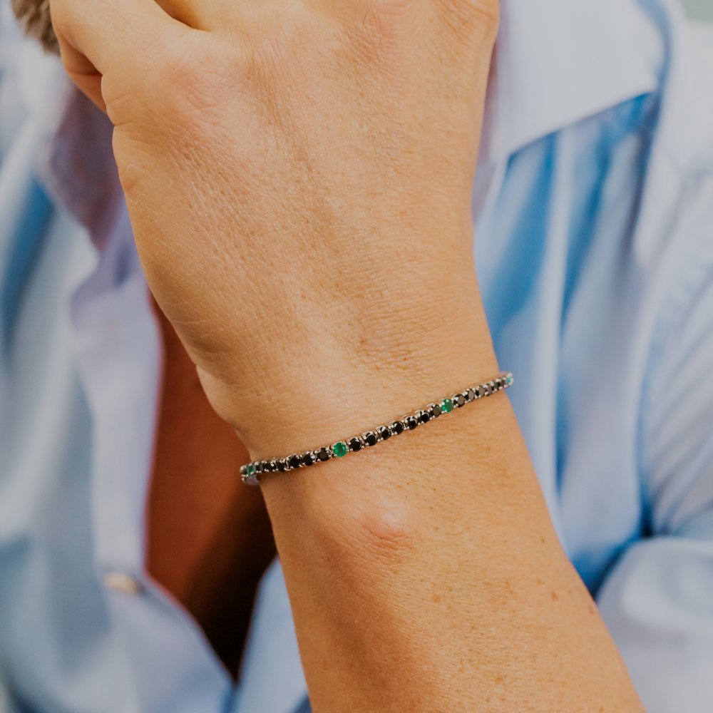 Comete Gioielli - Bracciale Argento - Zirconi Verdi