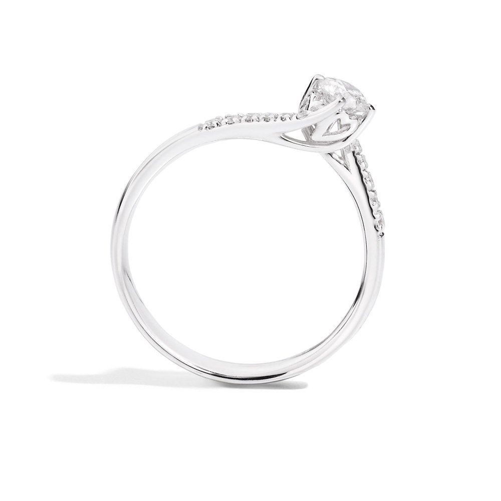 Recarlo - Anello Solitario - Oro Bianco - Diamante