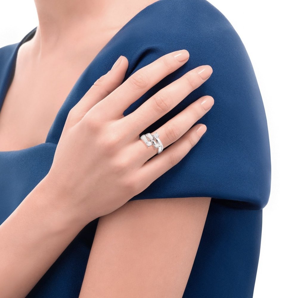 Recarlo - Anelli Eternity - Oro Bianco - Diamanti