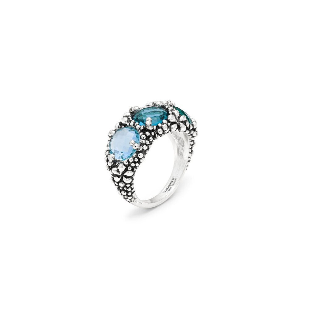 Anello Trilogy Blue Ivy - Argento 925 - Giovanni Raspini