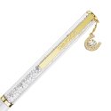 Penna a sfera Crystalline Ferro Di Cavallo, Bianco, Laccato bianco, placcato color oro