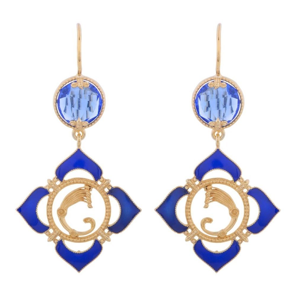 Spadafora - Orecchini Verve Blu - Argento - Cristalli