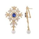 Spadafora - Orecchini Belle Époque - Perle Blu