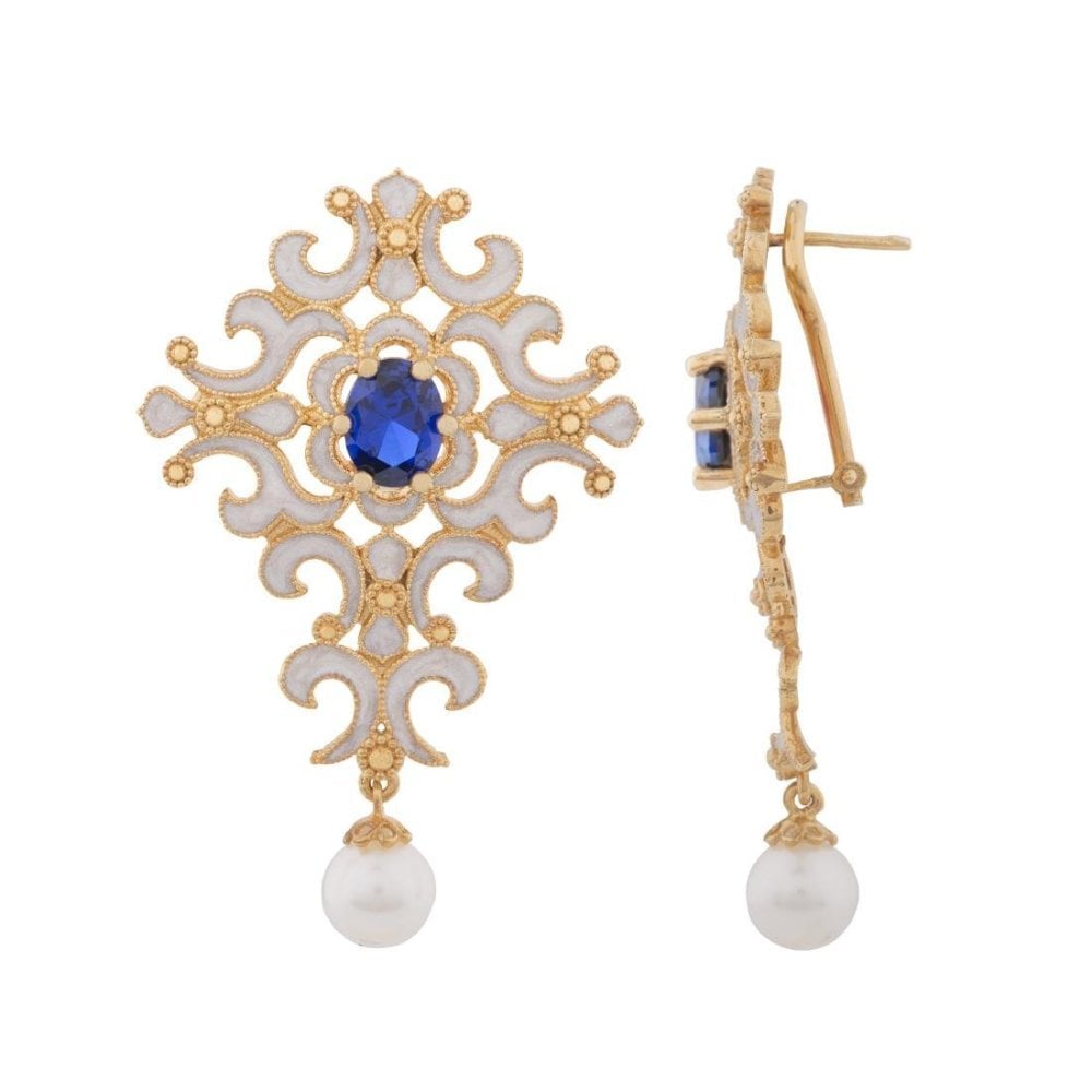 Orecchini Belle Époque Perle Blu - Spadafora