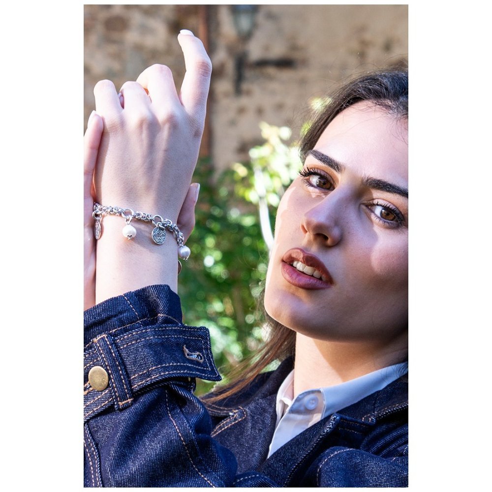 Spadafora - Bracciale Calendario - Argento - Perle