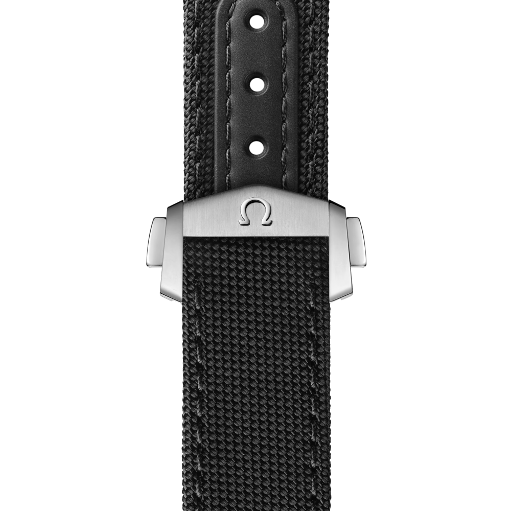 Speedmaster Moonwatch Professional 42 mm, acciaio su cinturino in tessuto rivestito in nylon